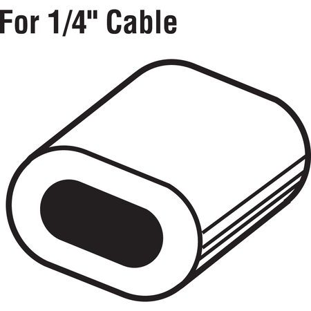 Prime-Line Cable Ferrules, 1/4 in., Extruded Aluminum 20 Pack GD 12180